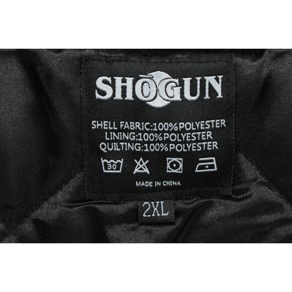 SHOGUN Bomber Jacket Men's 2XL Black Beige Embroidered Diamond quilted lining - Picture 5 of 6